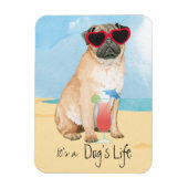 Summer Pug マグネット (縦)