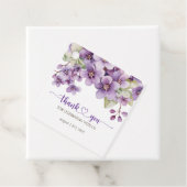 Summer Purple Violet Baby Shower Thank You フェイバータグ (インサイチュ)