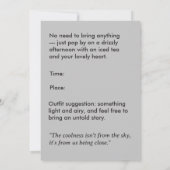 Summer Rain Home Invitation-Cozy Minimal Aesthetic 招待状 (裏面)