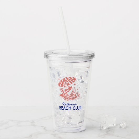 Summer Reading Blue Beach Club Party アクリルタンブラー (アイス正面)