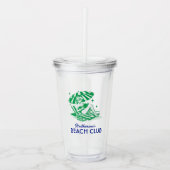 Summer Reading Green Red Beach Club Party アクリルタンブラー (正面)