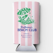 Summer Reading Pink Beach Club Birthday Party スリム缶クーラー (正面)