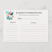 Summer Recipe Card | Citrus & Floral Kitchen 案内状 (正面)