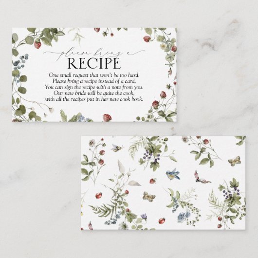 Summer Red Please Bring A Recipe Enclosure Card エンクロージャーカード (正面/裏面)