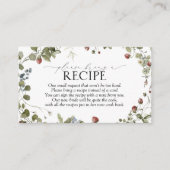 Summer Red Please Bring A Recipe Enclosure Card エンクロージャーカード (正面)