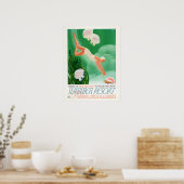 SUMMER RESORT Sea Holiday Woman Diving Travel ポスター (キッチン)