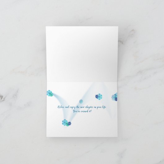 Summer Retirement by pool for Woman カード (内部)