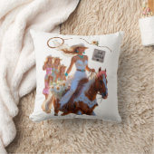Summer Ride to Forever – Cowgirl Wedding Bliss クッション (ブランケット)