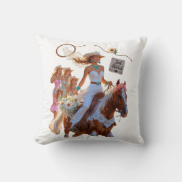 Summer Ride to Forever – Cowgirl Wedding Bliss クッション