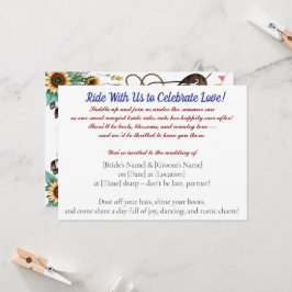 Summer Ride to Forever – Cowgirl Wedding Bliss" 招待状