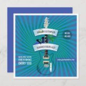 Summer Rockフェスティバルの追加ロゴの招待 招待状 (正面/裏面)