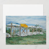 Summer Rowboats Watercolor 招待状 (正面/裏面)