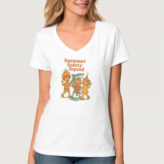 Summer Safety Squad Funny Tシャツ (正面)