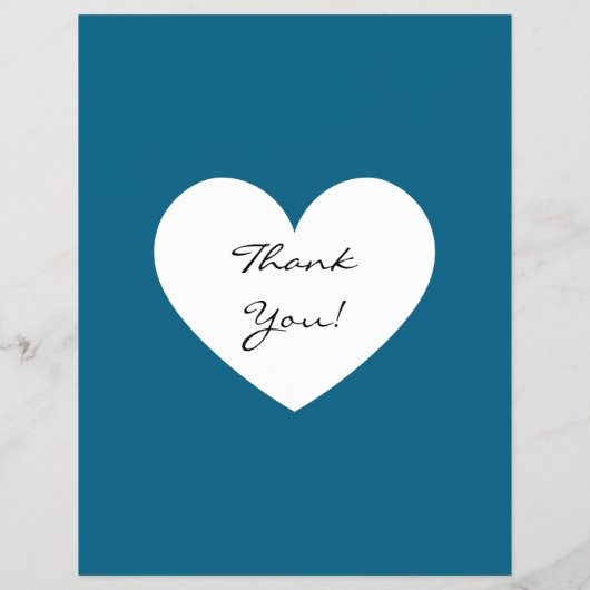 Summer Sale Blue White Heart チラシ (裏面)