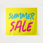 Summer Sale Sign, Retail Store Sale Banner, Large タペストリー (正面(横))