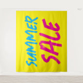 Summer Sale Sign, Retail Store Sale Banner, Large タペストリー (正面)
