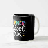 Summer School Crew Mug – Fun Teacher&Student Gift ツートーンマグカップ (正面右)