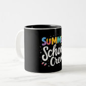 Summer School Crew Mug – Fun Teacher&Student Gift ツートーンマグカップ (正面左)