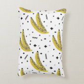 Summer seamless pattern with bananas in pop art st アクセントクッション (裏面(縦))
