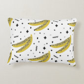 Summer seamless pattern with bananas in pop art st アクセントクッション (裏面)