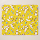 Summer seamless pattern with blossoming plants and シェルパブランケット (正面(横))