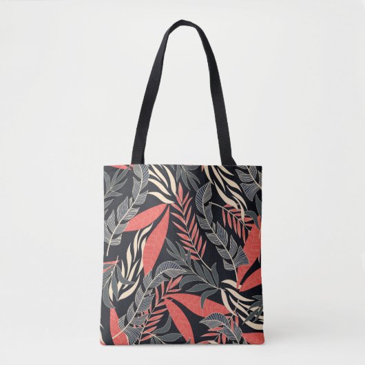 Summer seamless tropical pattern with bright yello トートバッグ (正面)