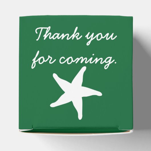 Summer Seashells in Green Favorites Box フェイバーボックス (上部)