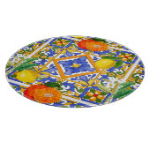 Summer ,Sicilian tiles ,citrus,oranges,majolica   カッティングボード (角)