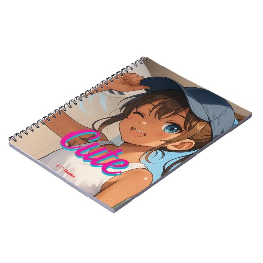 Summer Smile Girl ノートブック (左側)