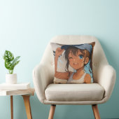 Summer Smile Girl＆ Young Woman クッション (椅子)