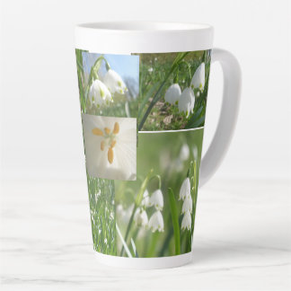 Summer Snowflakes Collage Latte Mug カフェラテマグ