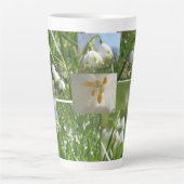 Summer Snowflakes Collage Latte Mug カフェラテマグ (正面)