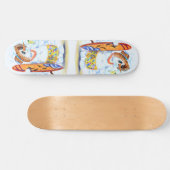 Summer Snowman Surfer Drinks Fresh Cocktail - Fun スケートボード (横)