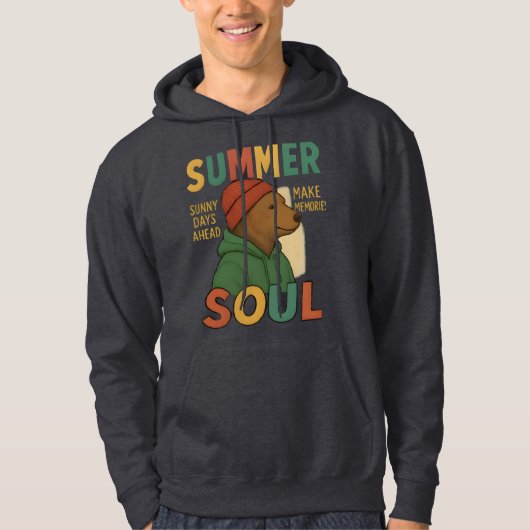 Summer Soul Bear Hoodie パーカ (正面)