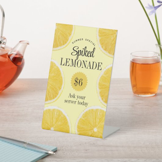 Summer Spiked Lemonade Bar Restaurant Special 台座サイン (インサイチュ)