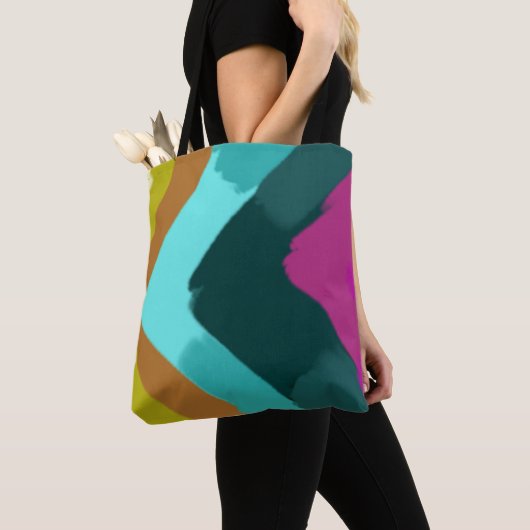 Summer Splash Colorful Abstract Art  トートバッグ (クローズアップ)