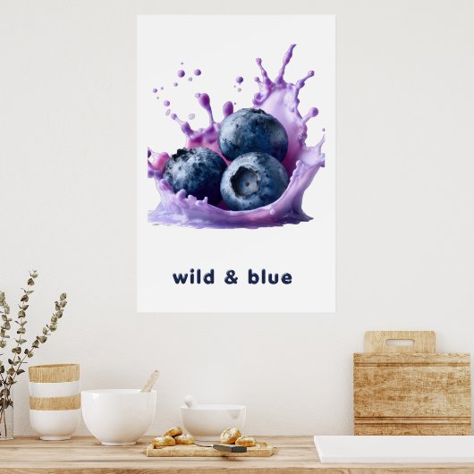 Summer Splash Fruit Wall Art Poster  ポスター (キッチン)