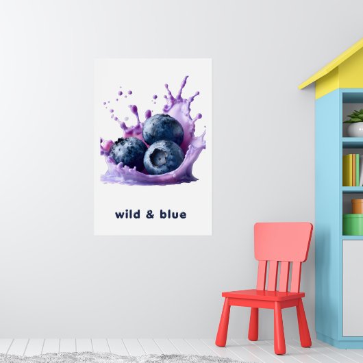 Summer Splash Fruit Wall Art Poster ポスター (子ども部屋1)