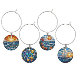 SUMMER STAINED GLASS LOOK SCENES ワインチャーム