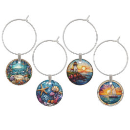 SUMMER STAINED GLASS LOOK SCENES ワインチャーム