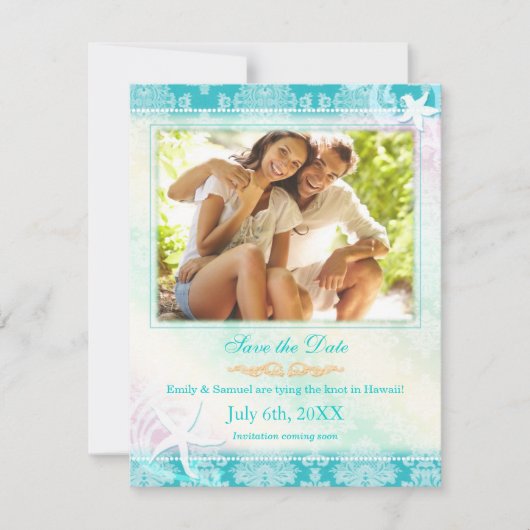 Summer Starfishの結婚写真Save the Date セーブザデート (正面)