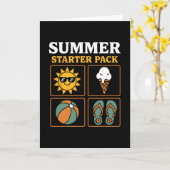 Summer Starter Pack Sun Flip Flops Ll And Ice Crea カード (黄色い花)