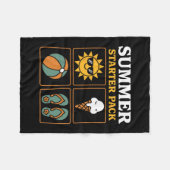 Summer Starter Pack Sun Flip Flops Ll And Ice Crea フリースブランケット (正面(横))