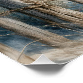 Summer Straw Hat On Beach Fence ポスター (コーナー)