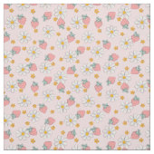 Summer Strawberry Daisy Floral  ファブリック (見本)
