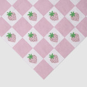 Summer Strawberry Pink Checkerboard 薄葉紙 (詳細)