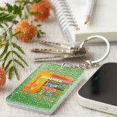 Summer Suite Green Background キーホルダー (正面右)