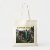 Summer Suite Surfboards & Palm Trees トートバッグ (正面)