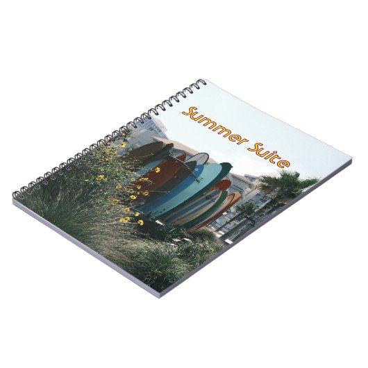 Summer Suite Surfboards & Palm Trees ノートブック (左側)