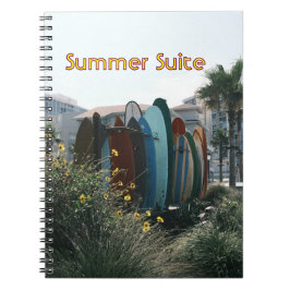 Summer Suite Surfboards & Palm Trees ノートブック